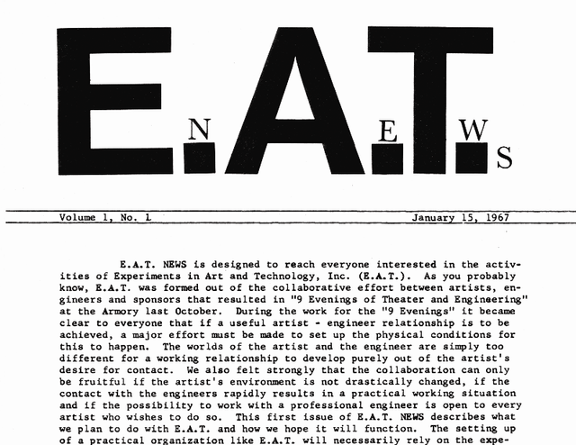 E.A.T. (Experiments in Art and Technology)